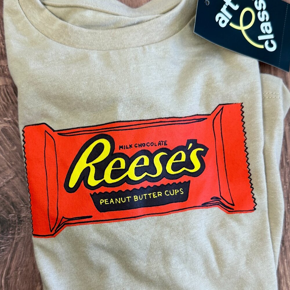 Reese’s Peanut Butter Cups Shirt Kids 4 5 Hershey Candy Graphic Tee NWT Cute